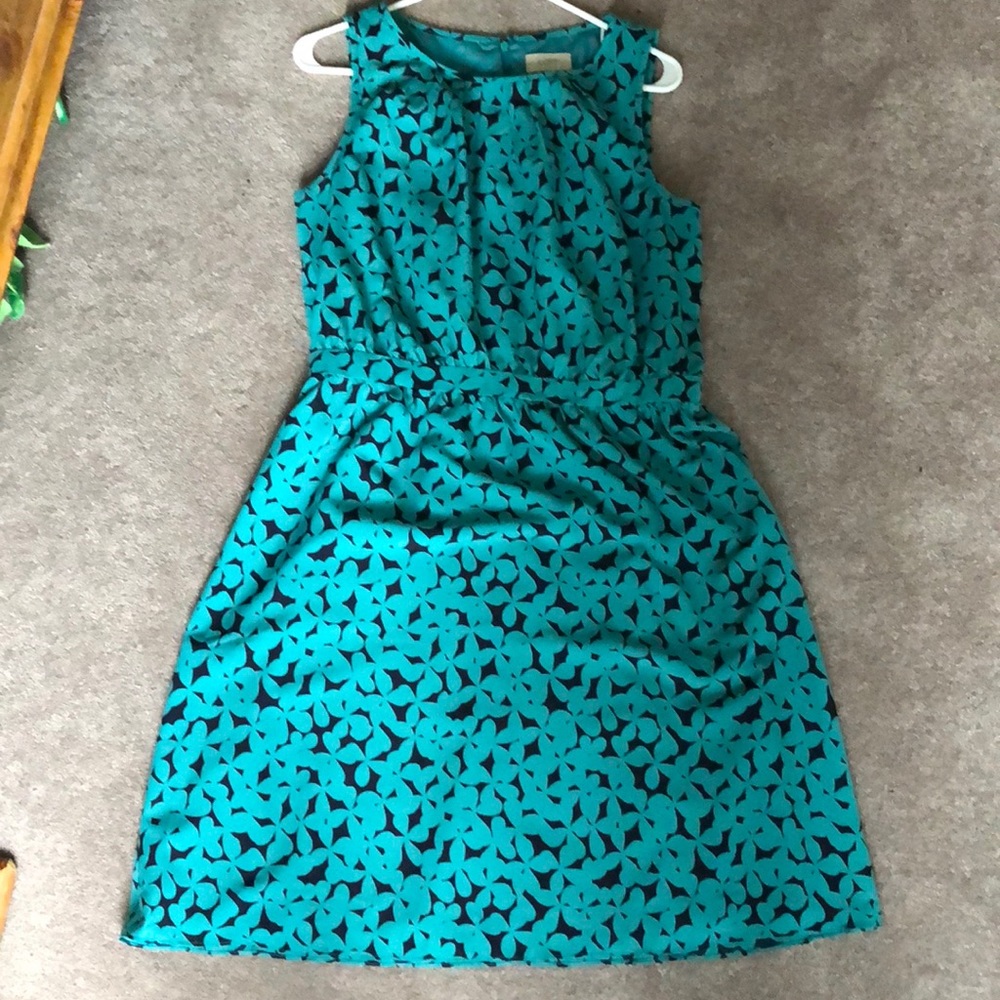Blue flowered dress